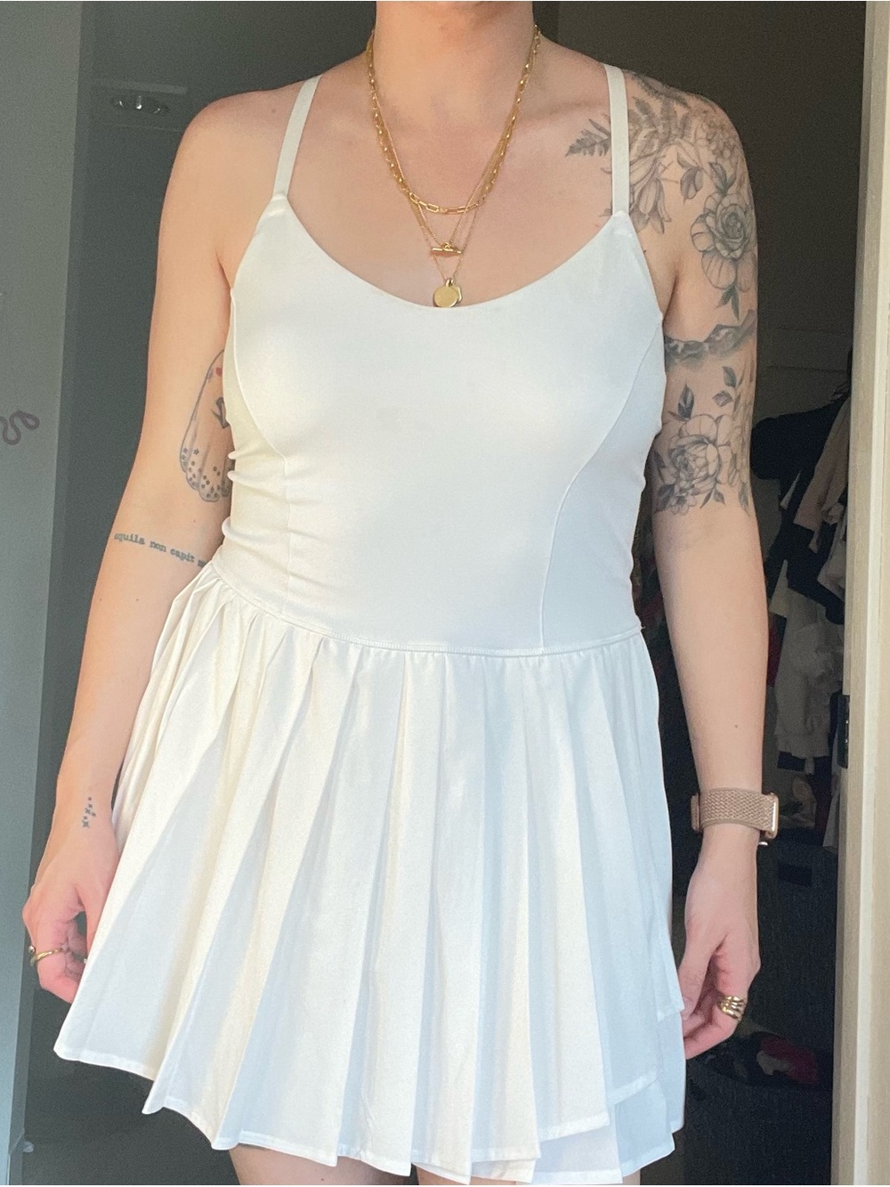 Sporty dress with shorts